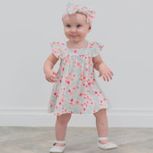 Load image into Gallery viewer, Pretty Pink Floral Ruffle Dress with Bloomer