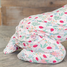 Load image into Gallery viewer, Ladybug Flower Garden Ruffle Baby Footie