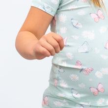 Load image into Gallery viewer, Mint Butterfly Daisy Bamboo Summer Pajama Set