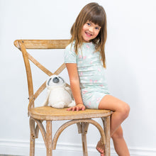 Load image into Gallery viewer, Mint Butterfly Daisy Bamboo Summer Pajama Set