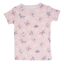 Load image into Gallery viewer, Pink Butterfly Daisy Bamboo Summer Pajama Set