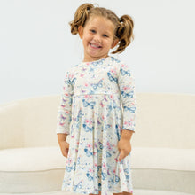 Load image into Gallery viewer, Watercolor Butterfly Swirly Girl Dress